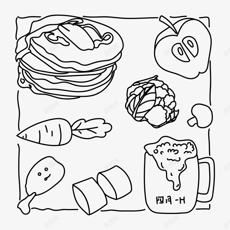 美食线稿作者微博四月Hpng免抠素材_88icon https://88icon.com 美食 线稿 作者 微博 四月