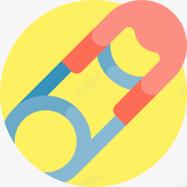 150安全别针婴儿150扁平图标