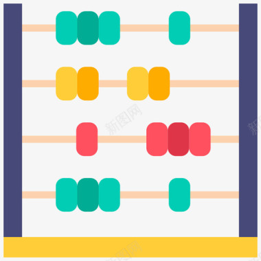 背着算盘算盘中国94扁平图标