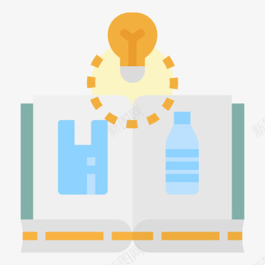 知识改变一切知识塑料污染16平坦图标