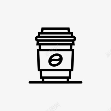 热咖啡杯黑咖啡泡沫塑料图标
