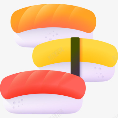 色彩寿司instagram亮点故事食品2色彩图标