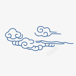 中国古风传统纹样祥云海浪透明图案AI矢量138素材