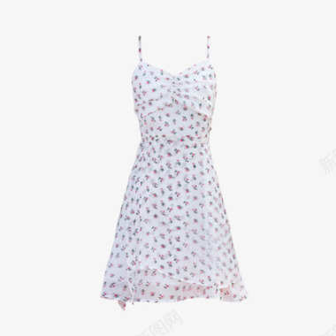 很仙的法国小众吊带一片式连衣裙仙女超仙白色抹胸小碎图标