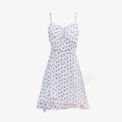 小碎很仙的法国小众吊带一片式连衣裙仙女超仙白色抹胸小碎高清图片