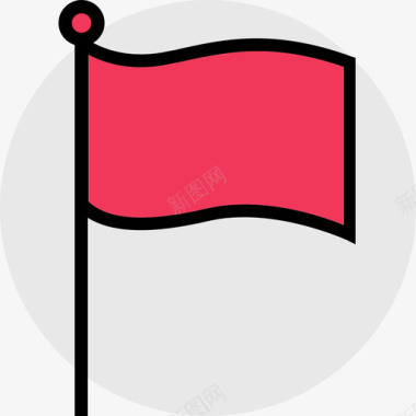 多色旗帜图标