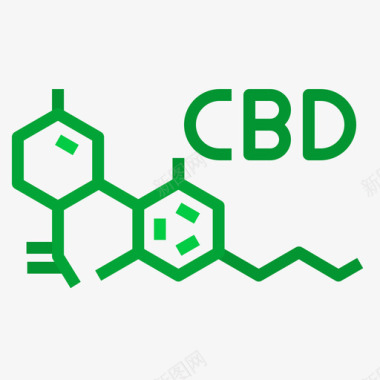 分子分子大麻11扁平图标