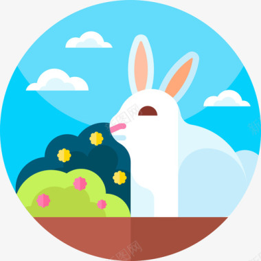 兔子免抠素材兔子复活节49平铺图标