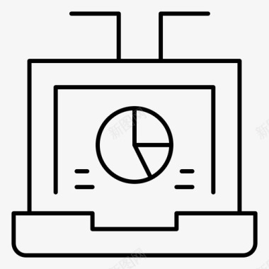 大数据搜索商业数据笔记本电脑图标