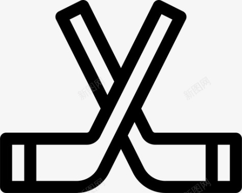 手绘简约垃圾桶hockeysticks图标