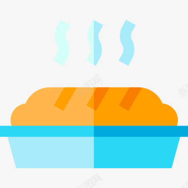 麦子蛋糕蛋糕复活节47扁平图标