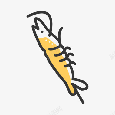 烤虾图标