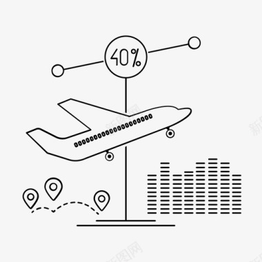 指标航空运输发展指标图标