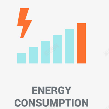 绿色能源图标能源消耗图标