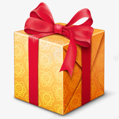 超大礼物盒红色礼物盒图标图标