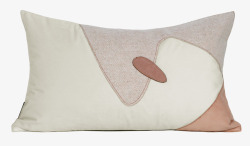 方枕布艺简约现代样板间床头卧室沙发粉色绣花方枕靠包高清图片