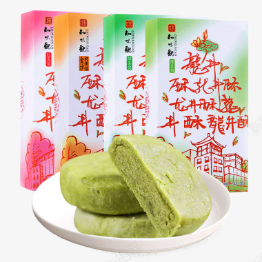 知味观龙井茶酥绿茶味点心酥饼传统糕点特色小吃杭州特图标