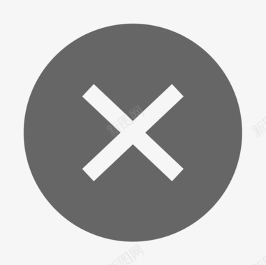 手绘圆形红色圆形错误关闭fill图标