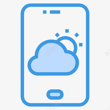 蓝色天气符号天气智能手机技术10蓝色图标