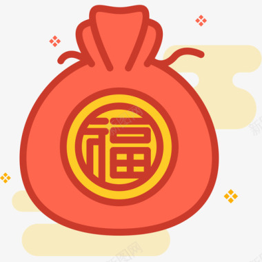 春节海报设计春节福袋图标