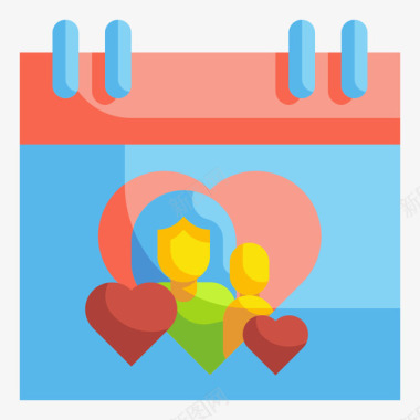 网页icon图标日历母亲节26平铺图标
