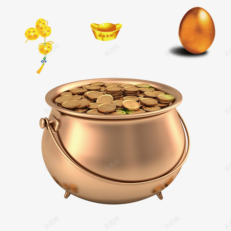 金币罐png免抠素材_88icon https://88icon.com 金币