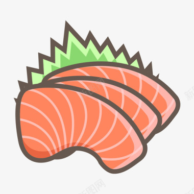 肉类三文鱼三文鱼刺身图标