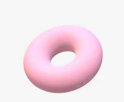 粉色立体圆环3d圆形立体素材