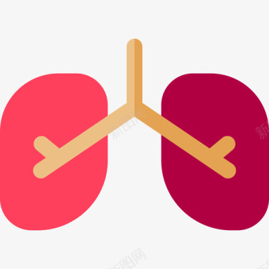 医疗及生活肺活跃的生活方式44平坦图标