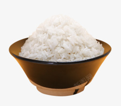 大米五常大米东北特产稻香米熟米米饭一碗米饭白底图素材