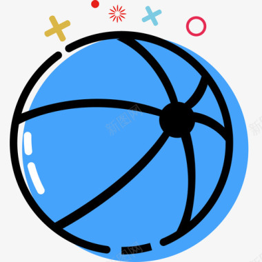 篮球筐玩具运动球篮球图标