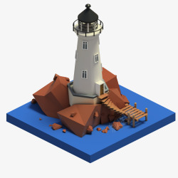 C4D陆地海洋3D立体模型素材