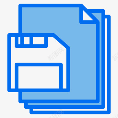 蓝色软盘文件38蓝色图标
