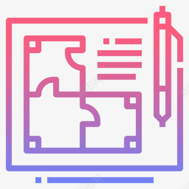 工艺和工艺建筑艺术与工艺2线性梯度图标