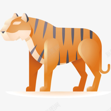 动物老虎动物98颜色图标