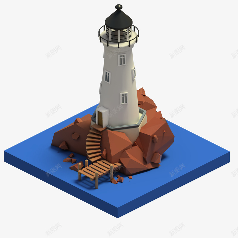 C4D陆地海洋3D立体模型png免抠素材_88icon https://88icon.com 陆地 海洋 立体 模型