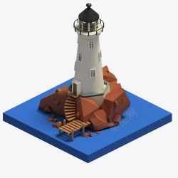 C4D陆地海洋3D立体模型素材