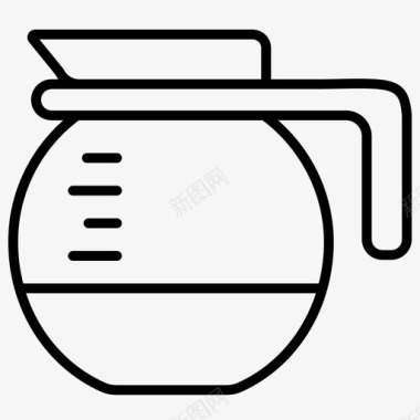 咖啡壶酿酒器咖啡馆图标