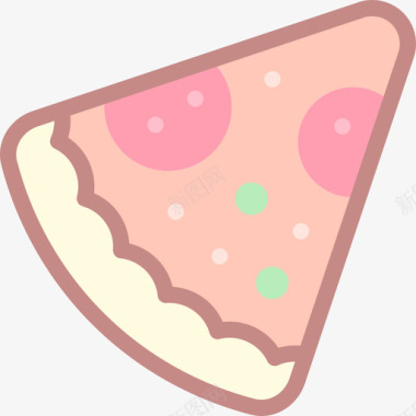 食物披萨食物206原色图标