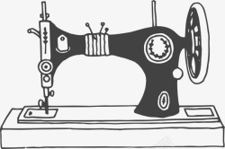缝纫机100手绘家居厨房食品等矢量插图合集包Han素材