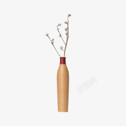 中式竹编花瓶素材