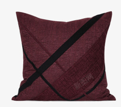 布艺简约现代样板间床头卧室沙发红色绣花方枕靠包素材