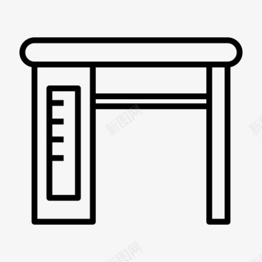 经典大办公桌办公桌装饰家具图标