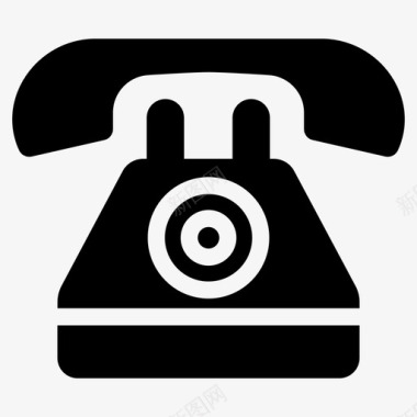 复古固定电话集手持电话旧通讯图标