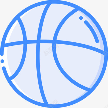 球球篮球64蓝色图标