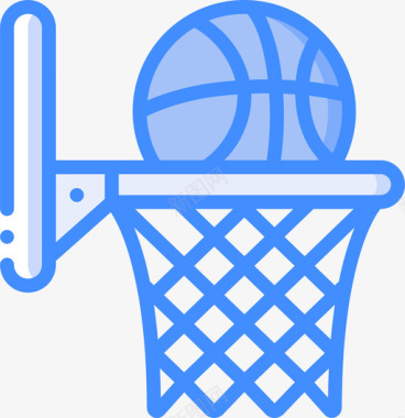 篮球筐网篮球64蓝色图标