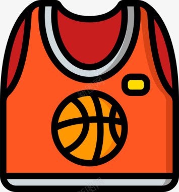 篮球背心篮球61线颜色图标