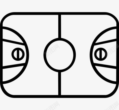 咖啡色篮球丙烯酸篮球场图标