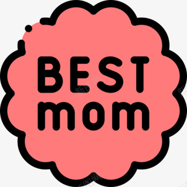 最佳妈妈母亲节34线性颜色图标