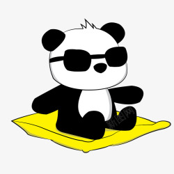 漫画字符可爱搞笑快乐图孩子熊猫素材